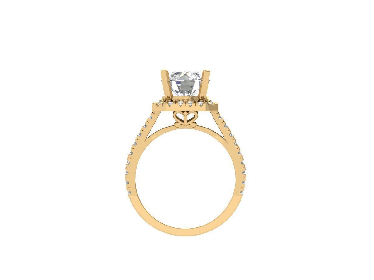 Solitaire Engagement Ring 3D print model_10