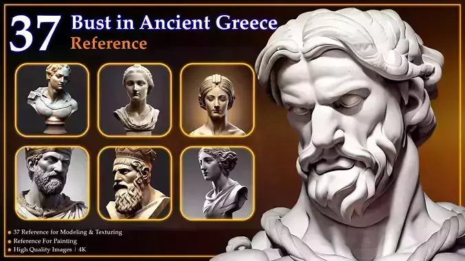 37 Texturing and Modeling Reference - Bust in ancient Greece 3D model 37 Texturing and Modeling Reference - Bust in ancient Greece 3D model