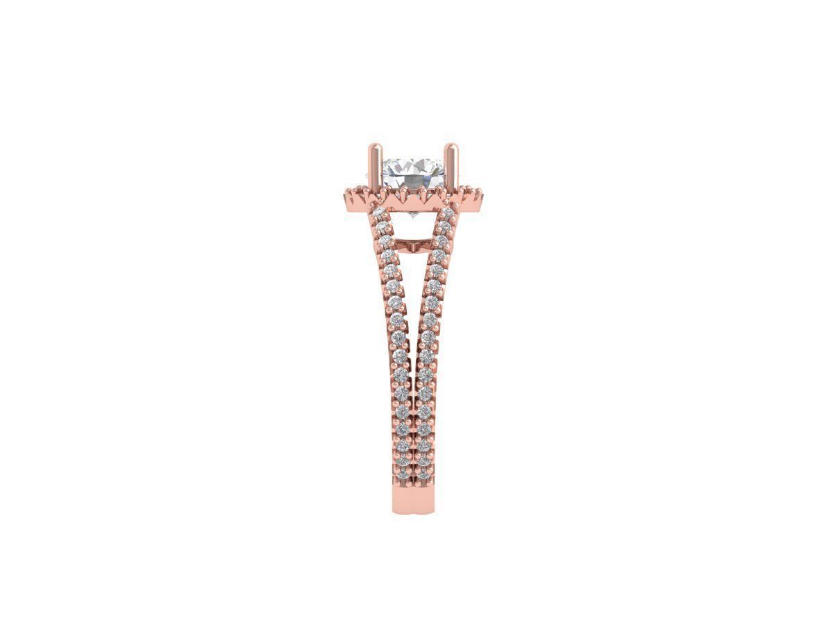 Solitaire Engagement Ring 3D print model_8