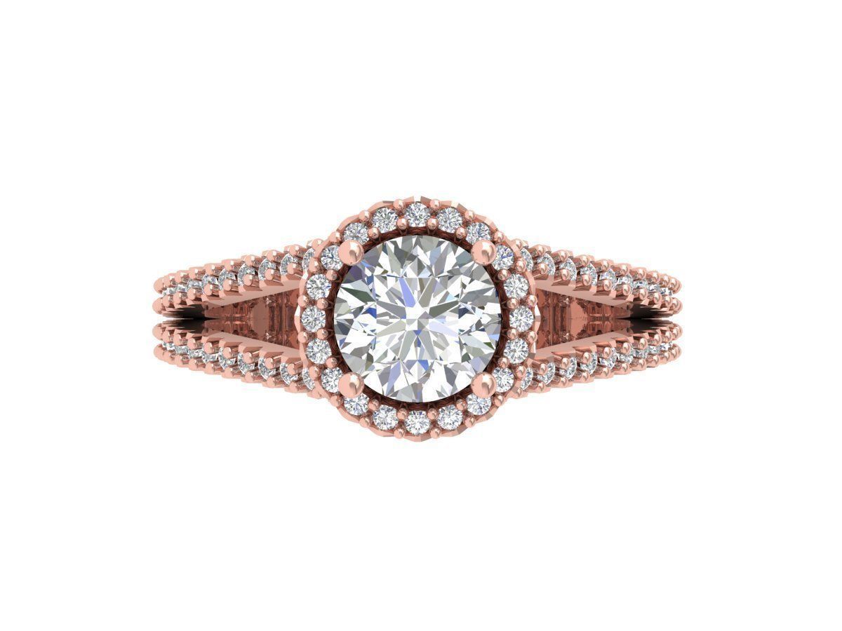 Solitaire Engagement Ring 3D print model_2