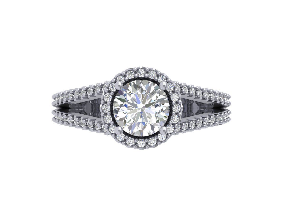Solitaire Engagement Ring 3D print model_3