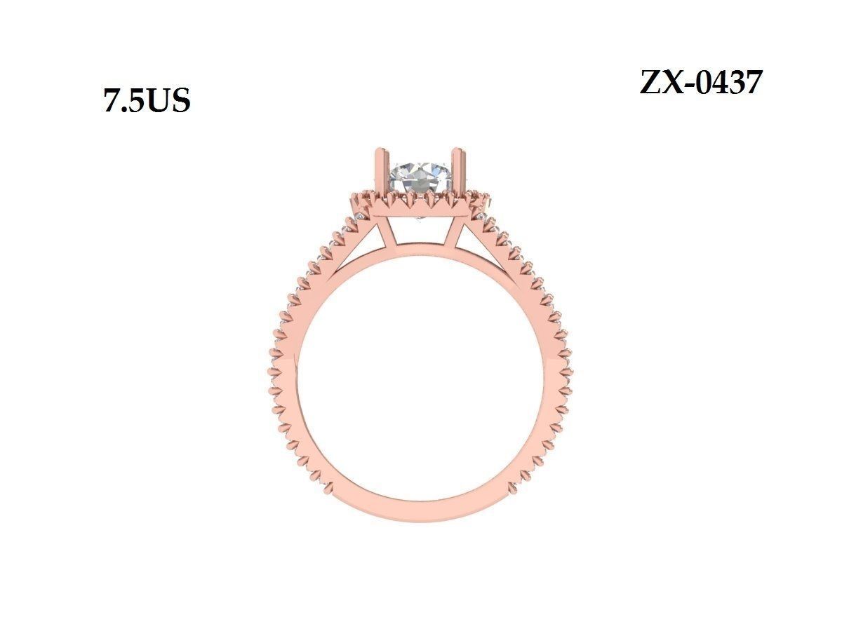 Solitaire Engagement Ring 3D print model_11