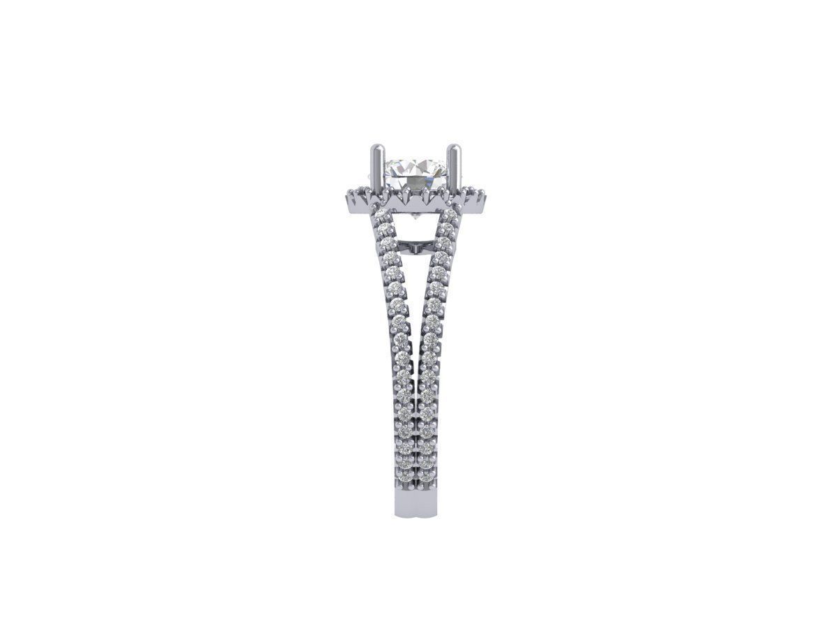 Solitaire Engagement Ring 3D print model_9