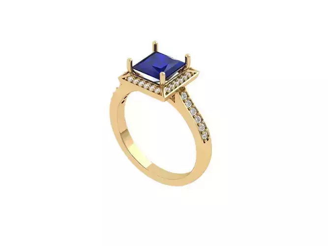 Princess Solitaire Ring