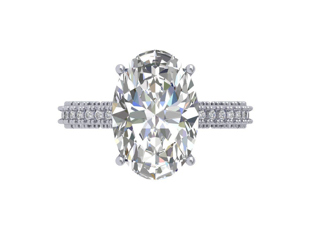 Oval Art Deco Ring 3D print model_3