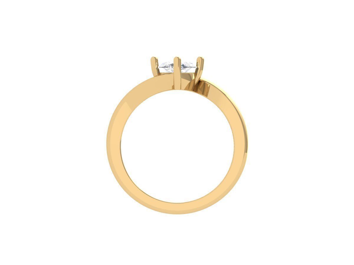 Marquise Solitaire Ring 3D print model_8