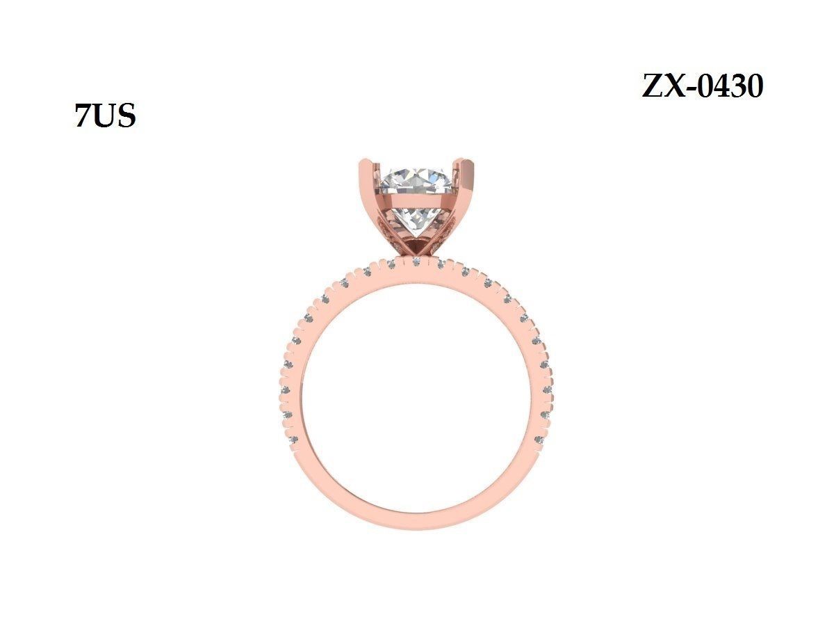 Solitair Ring Bridal Set 3D print model_11