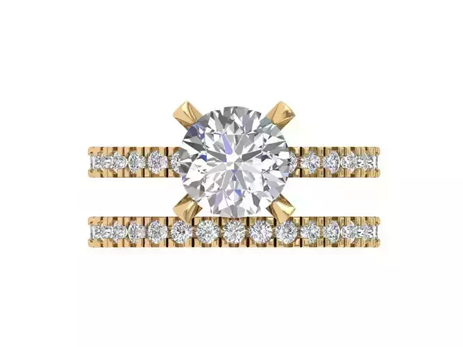 Solitair Ring Bridal Set