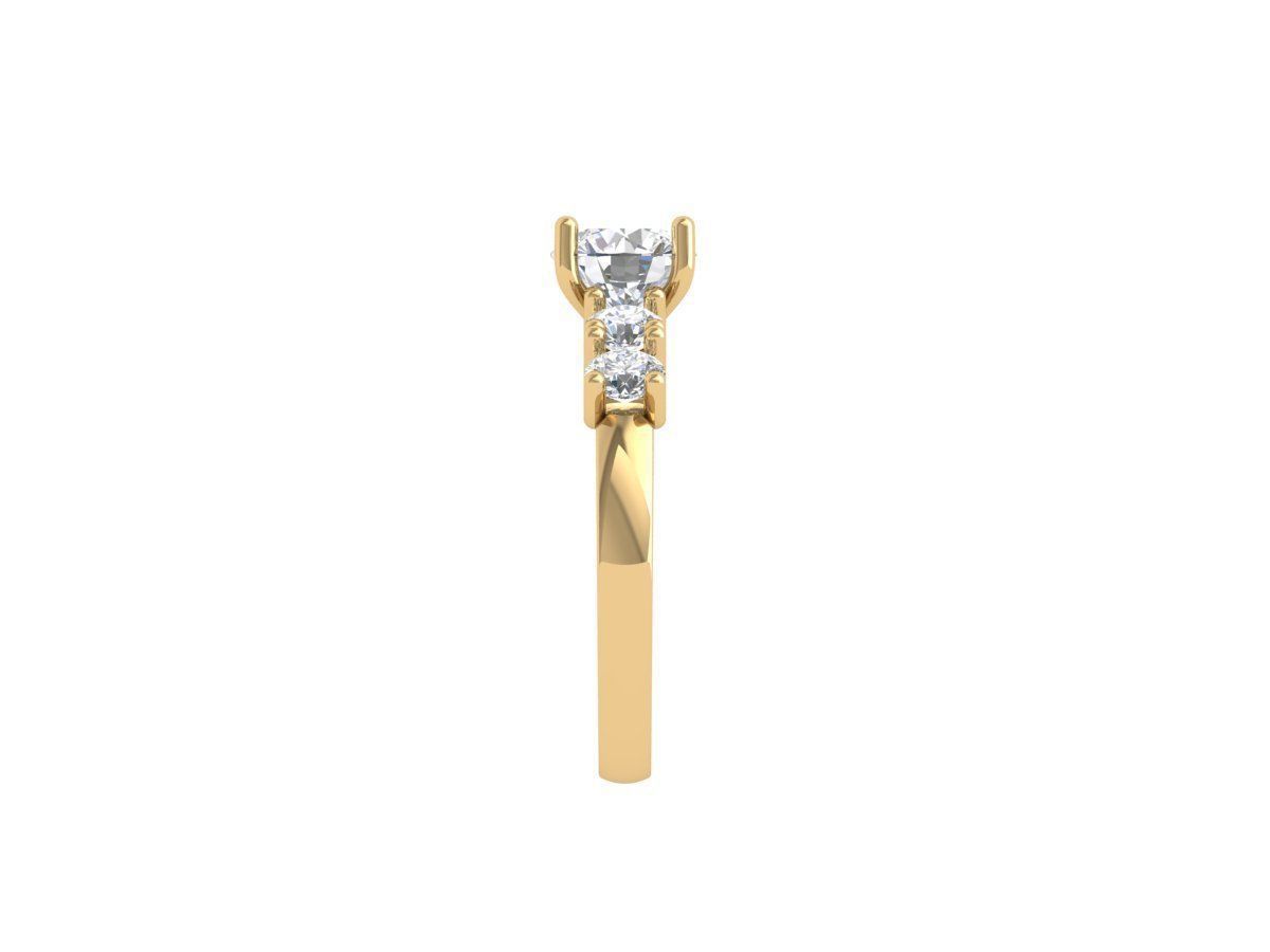 Solitaire Engagement Ring 3D print model_6