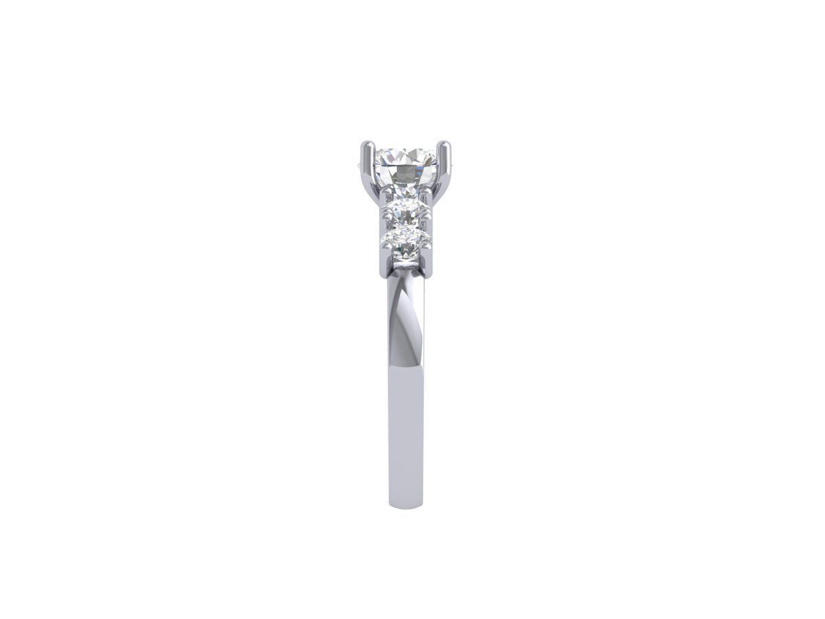 Solitaire Engagement Ring 3D print model_11
