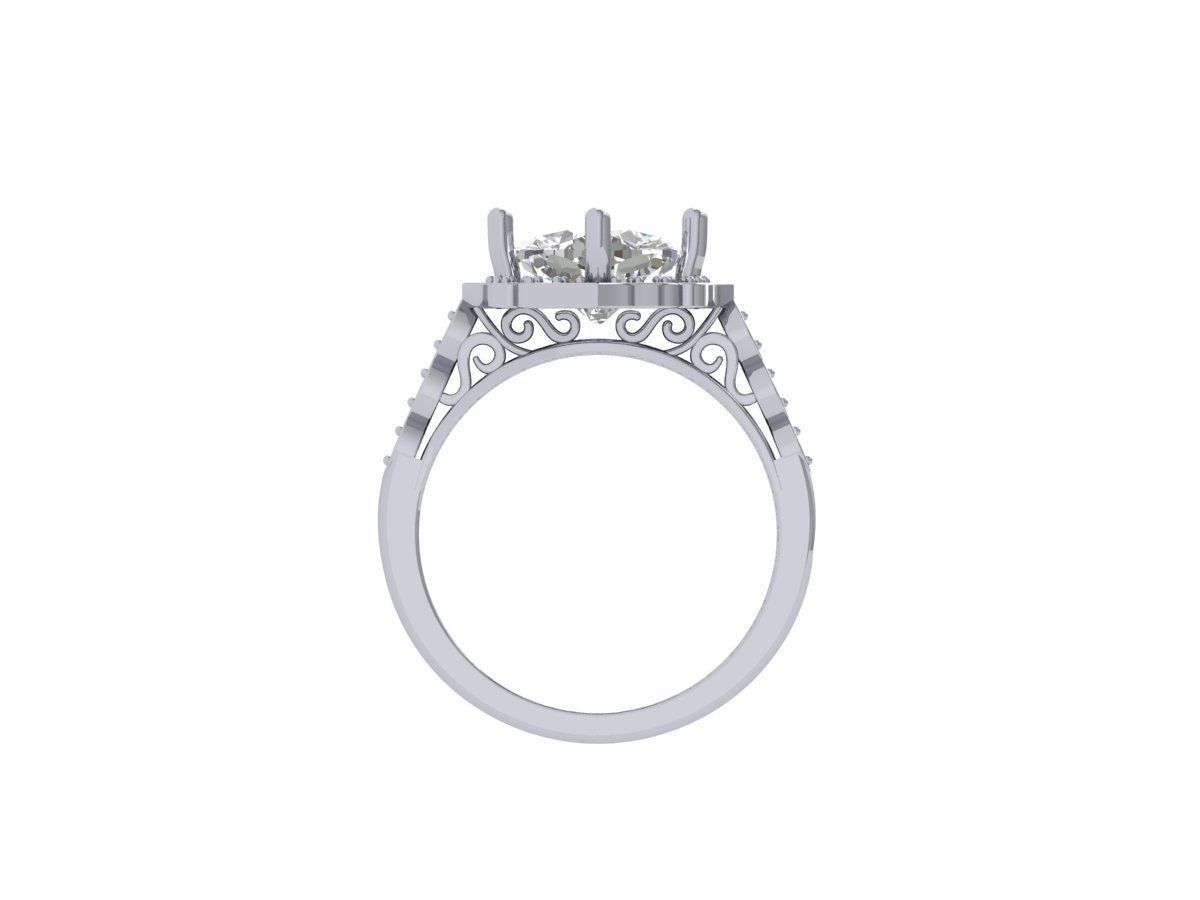 Solitaire Engagement Ring 3D print model_10