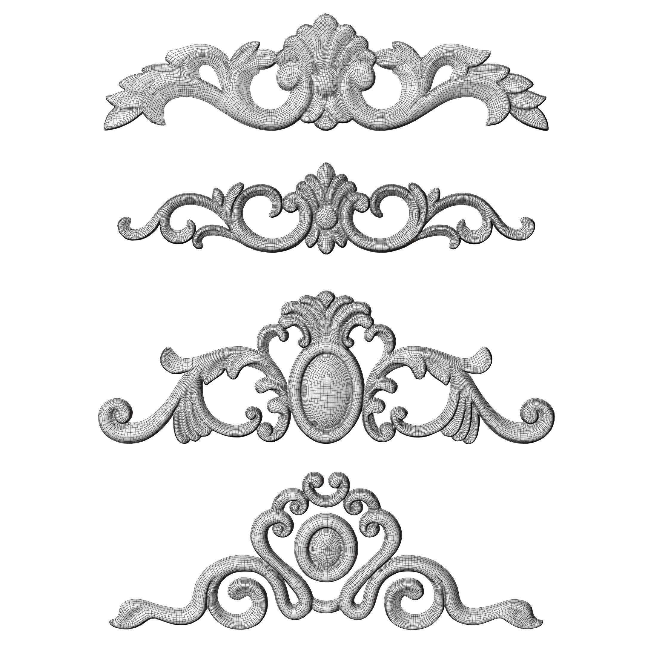 4 Low-Poly Ornament Vol 08-4 Low-poly 3D model_8