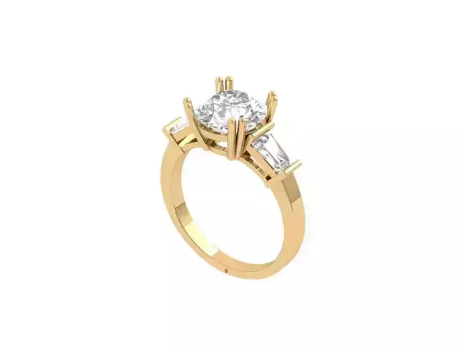 Solitair 3 Stone Ring