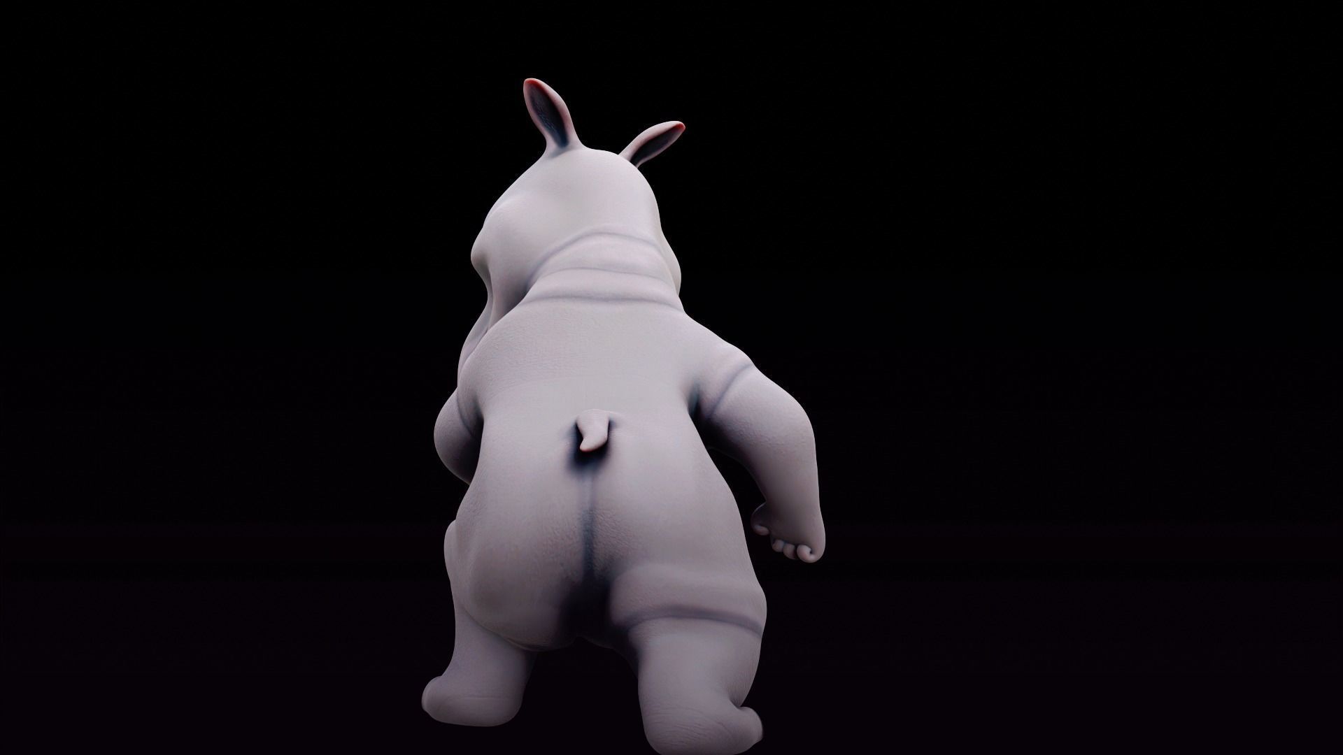 Rhino - rigged cartoon character for blender Low-poly 3D model_37