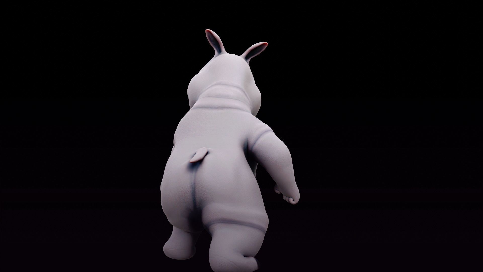 Rhino - rigged cartoon character for blender Low-poly 3D model_36