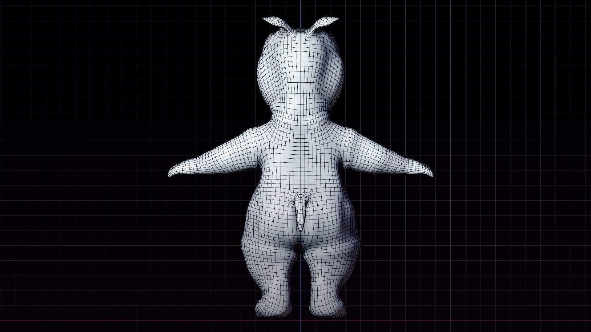 Rhino - rigged cartoon character for blender Low-poly 3D model_15