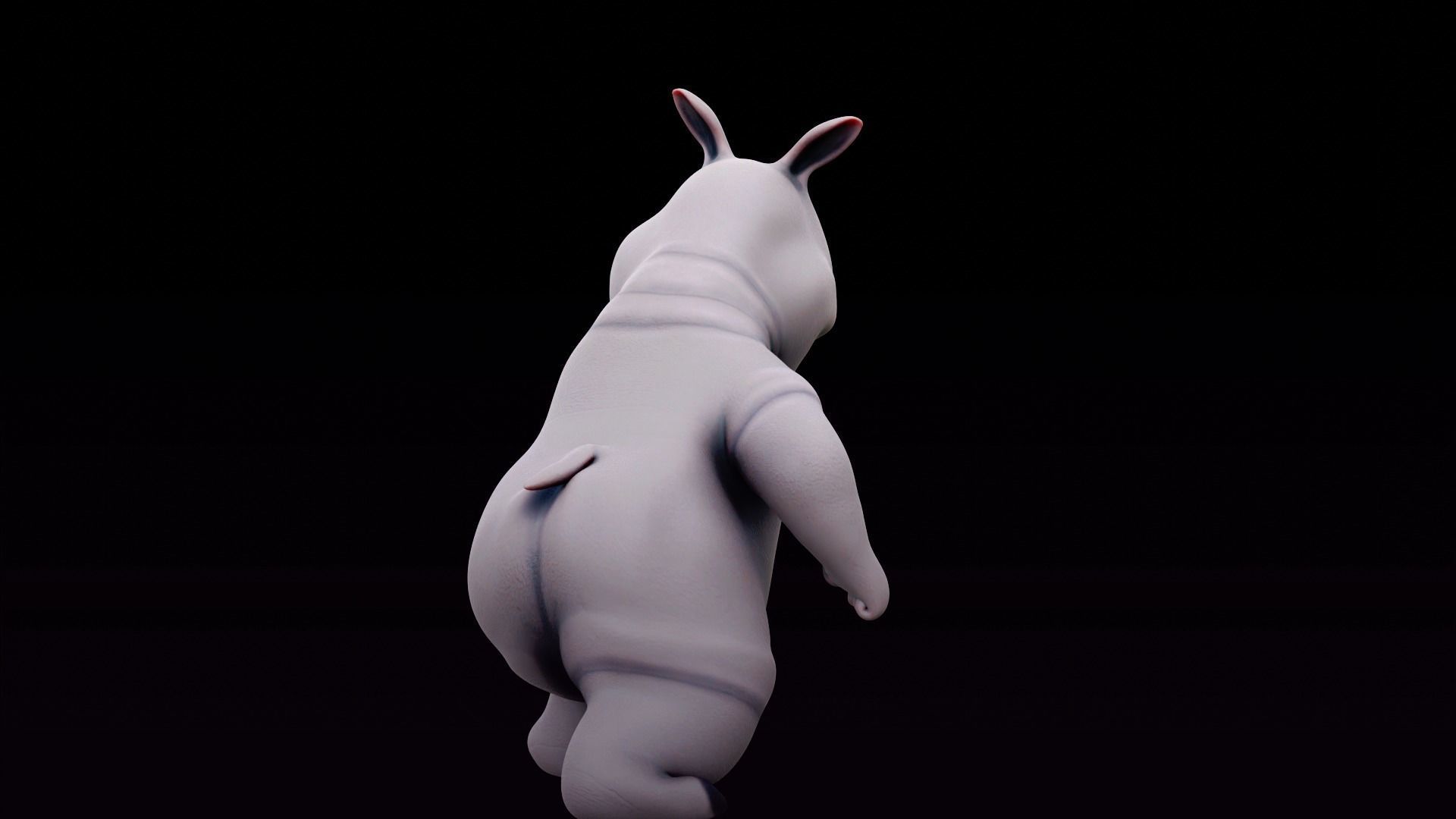 Rhino - rigged cartoon character for blender Low-poly 3D model_35