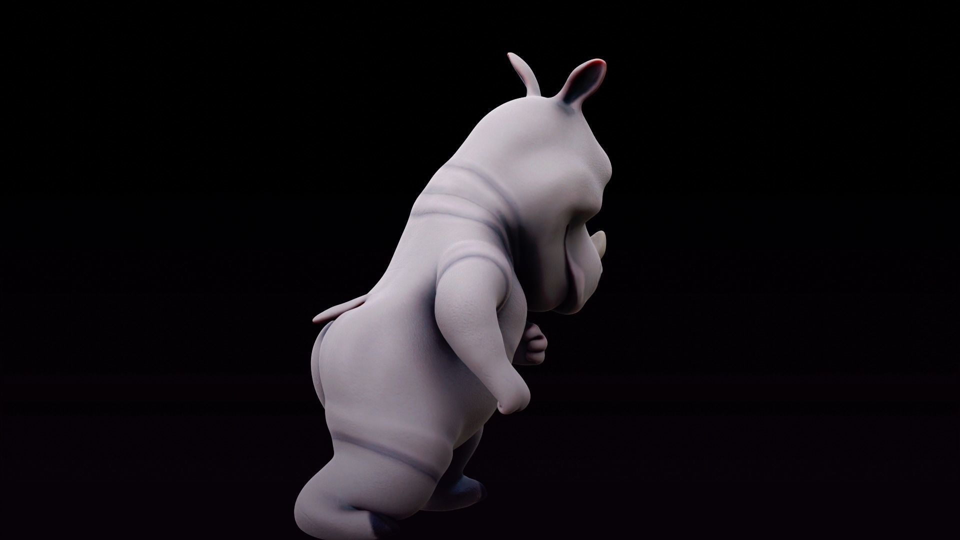 Rhino - rigged cartoon character for blender Low-poly 3D model_33