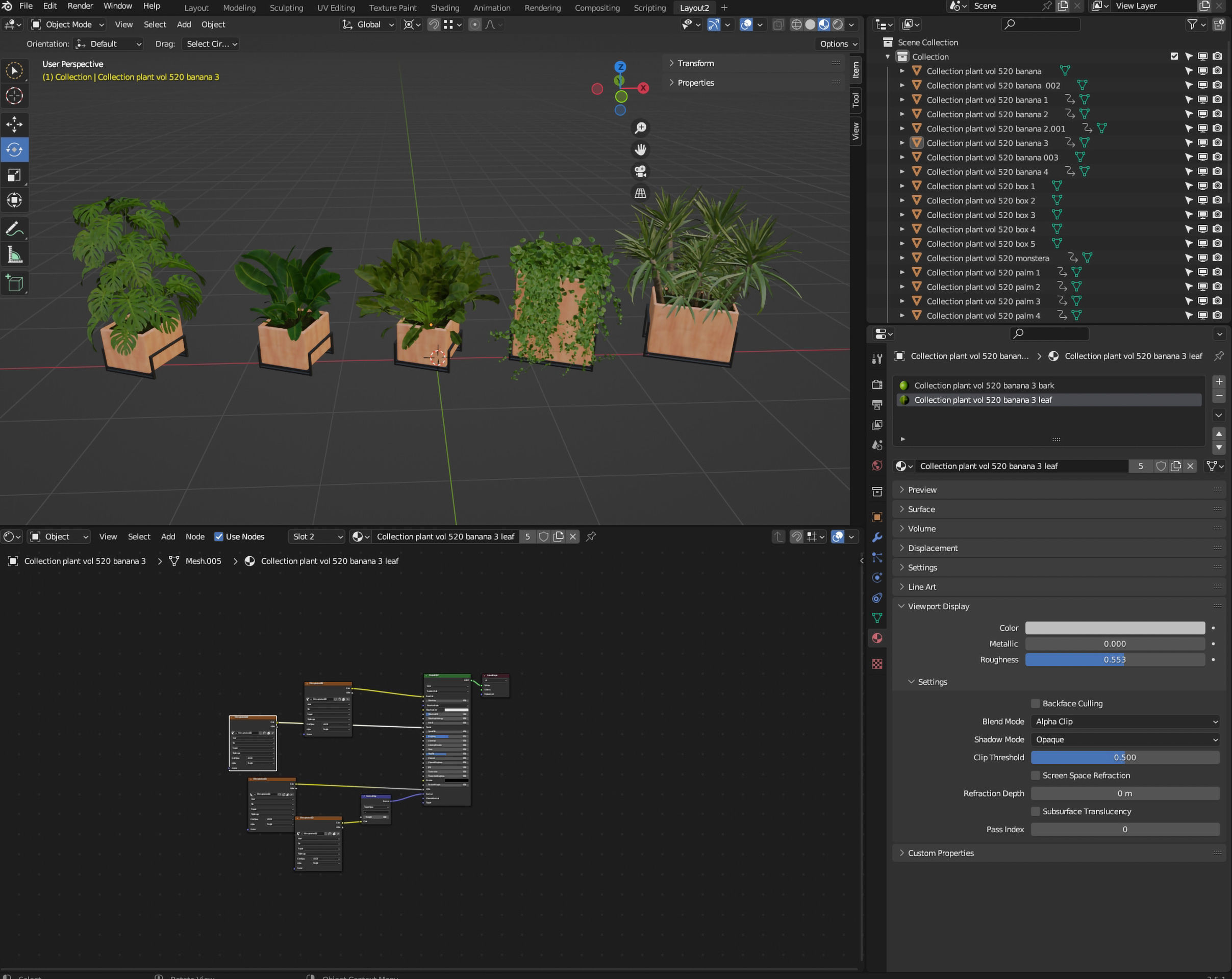 Collection plant vol 520 - blender model 3D model_6