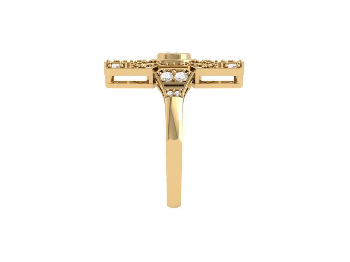 Art Deco Ring 3D print model_9