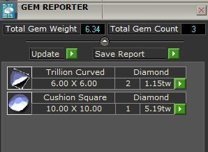 Cushion 3 Stone Ring 3D print model_12