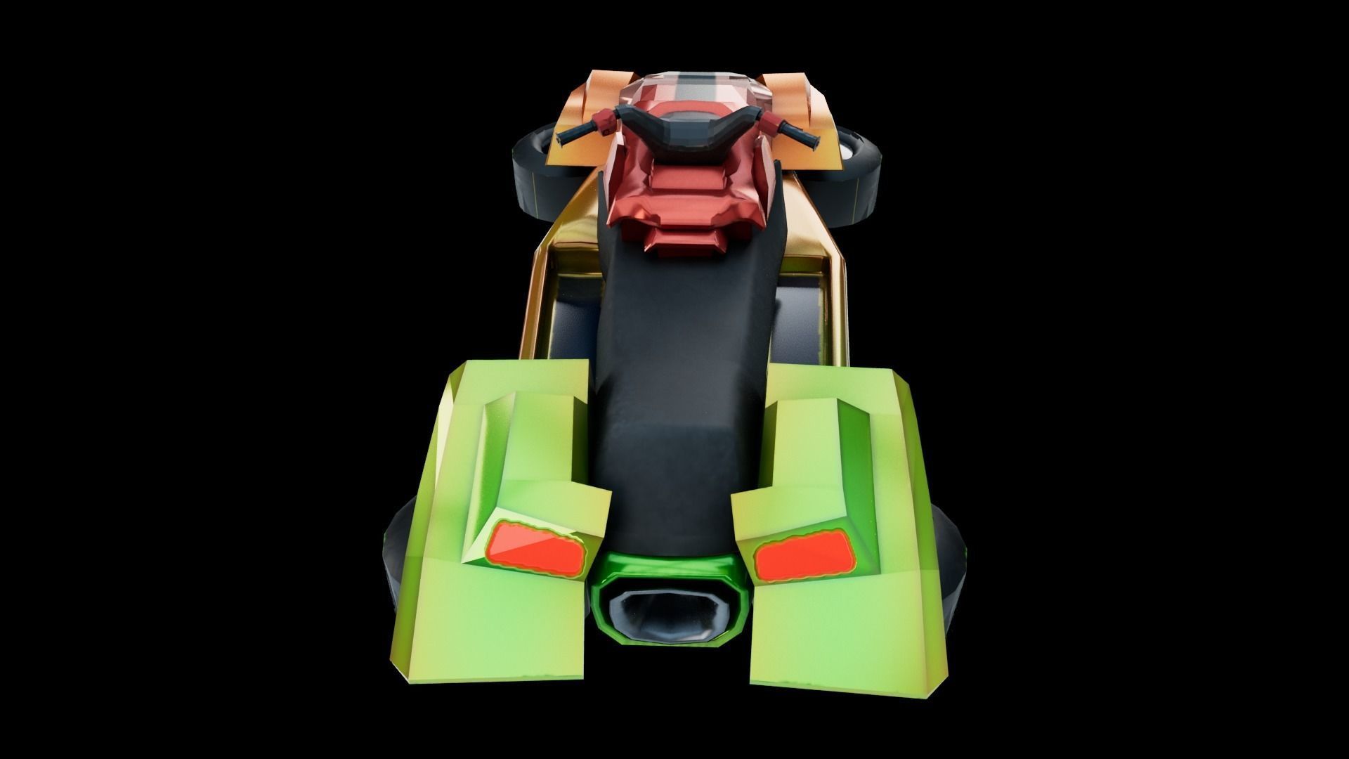 Jetski car concept Low-poly 3D model_2