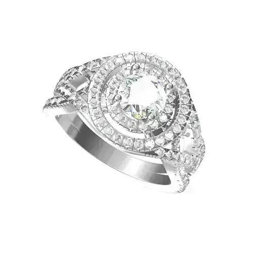 Solitaire Art Deco Ring 