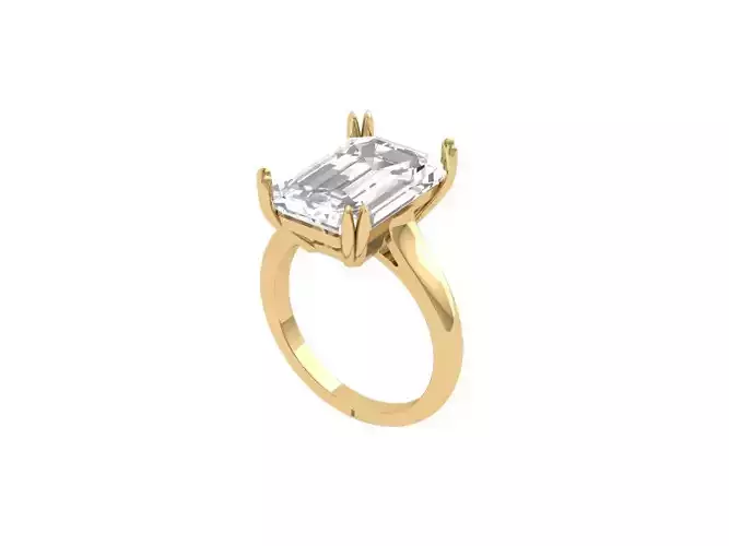 Emerald Solitaire Ring