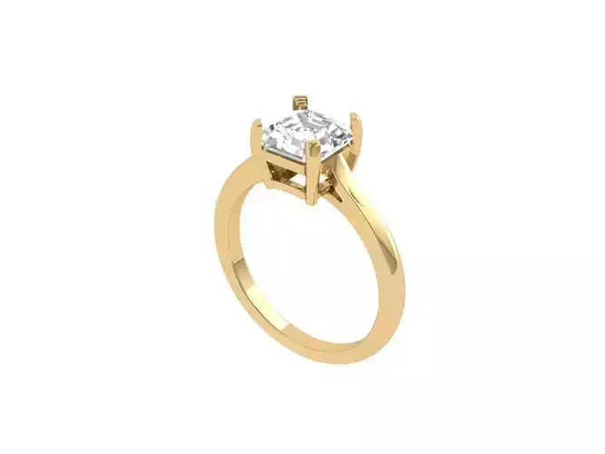 Asscher Solitair Ring