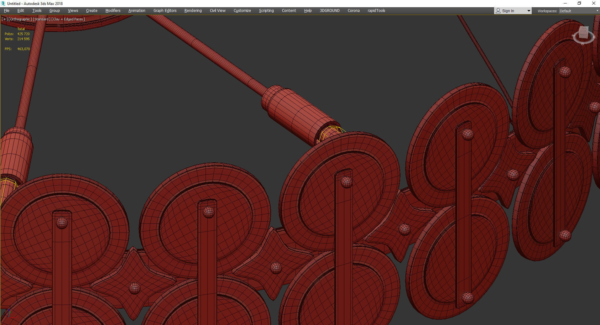 Laura Kirar for Arteriors Rondelle Chandelier Low-poly 3D model_4