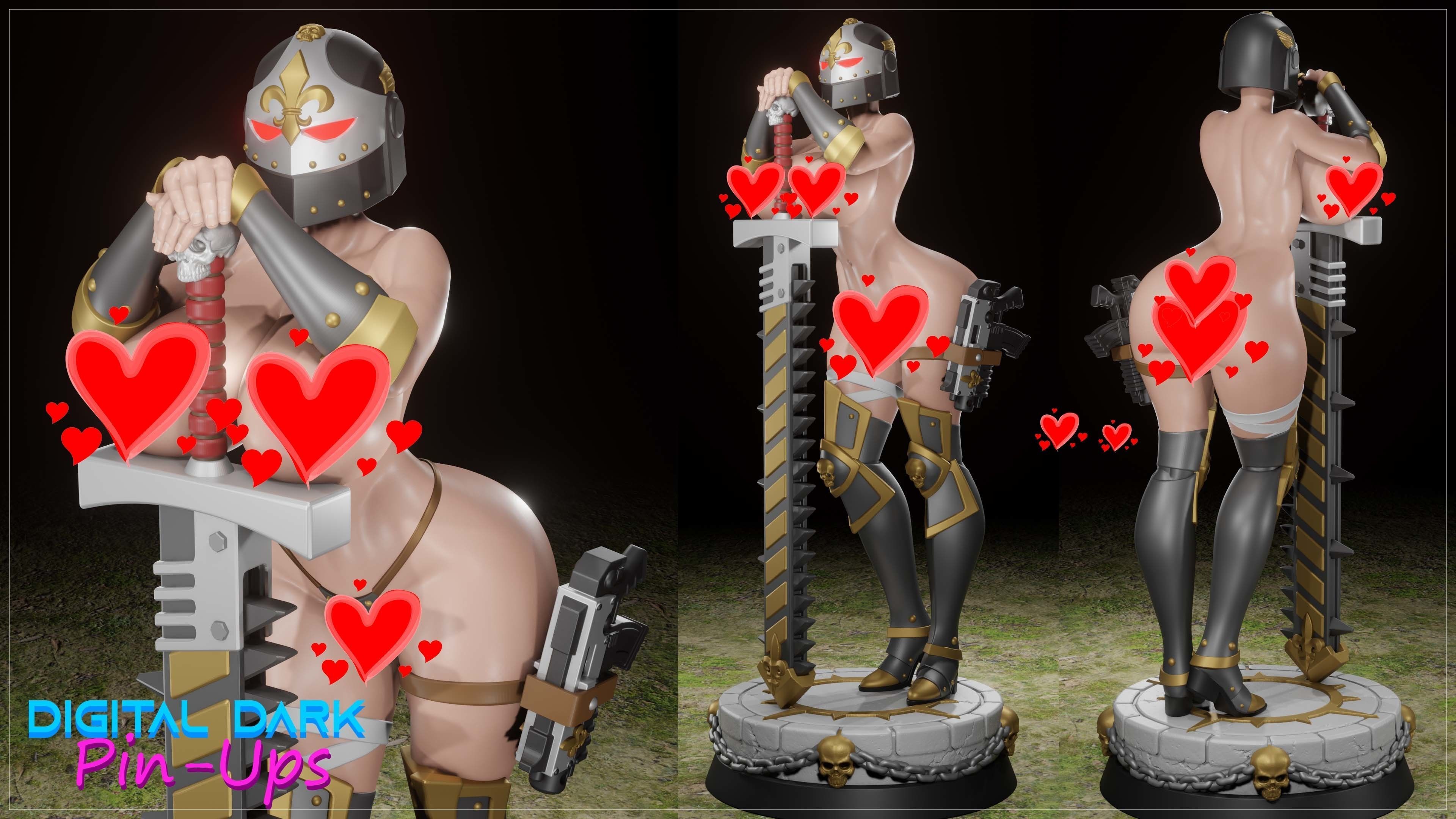 Battle Thick with NSFW version and Miniatures and Keychains 3D print model_12