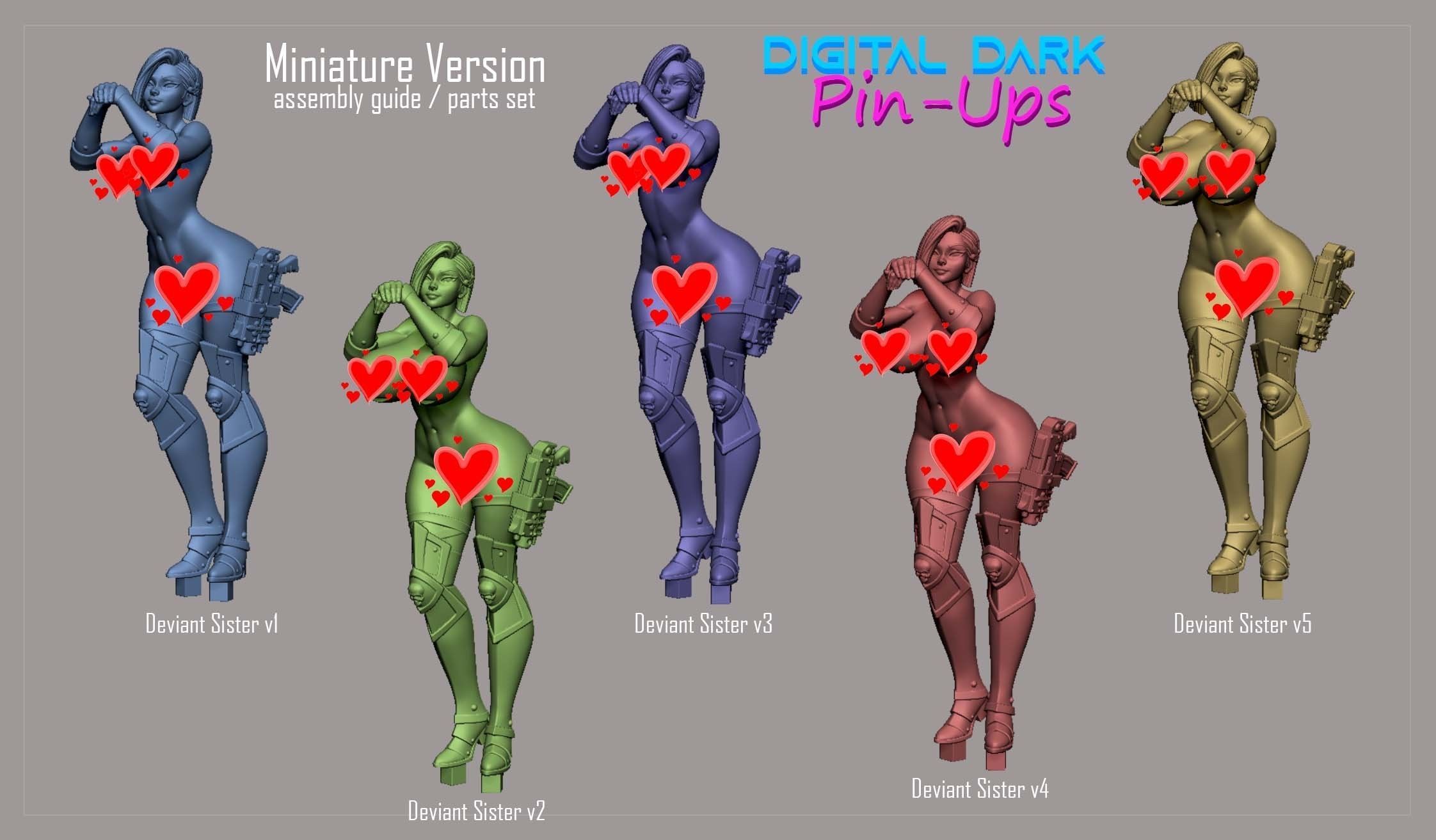 Battle Thick with NSFW version and Miniatures and Keychains 3D print model_17