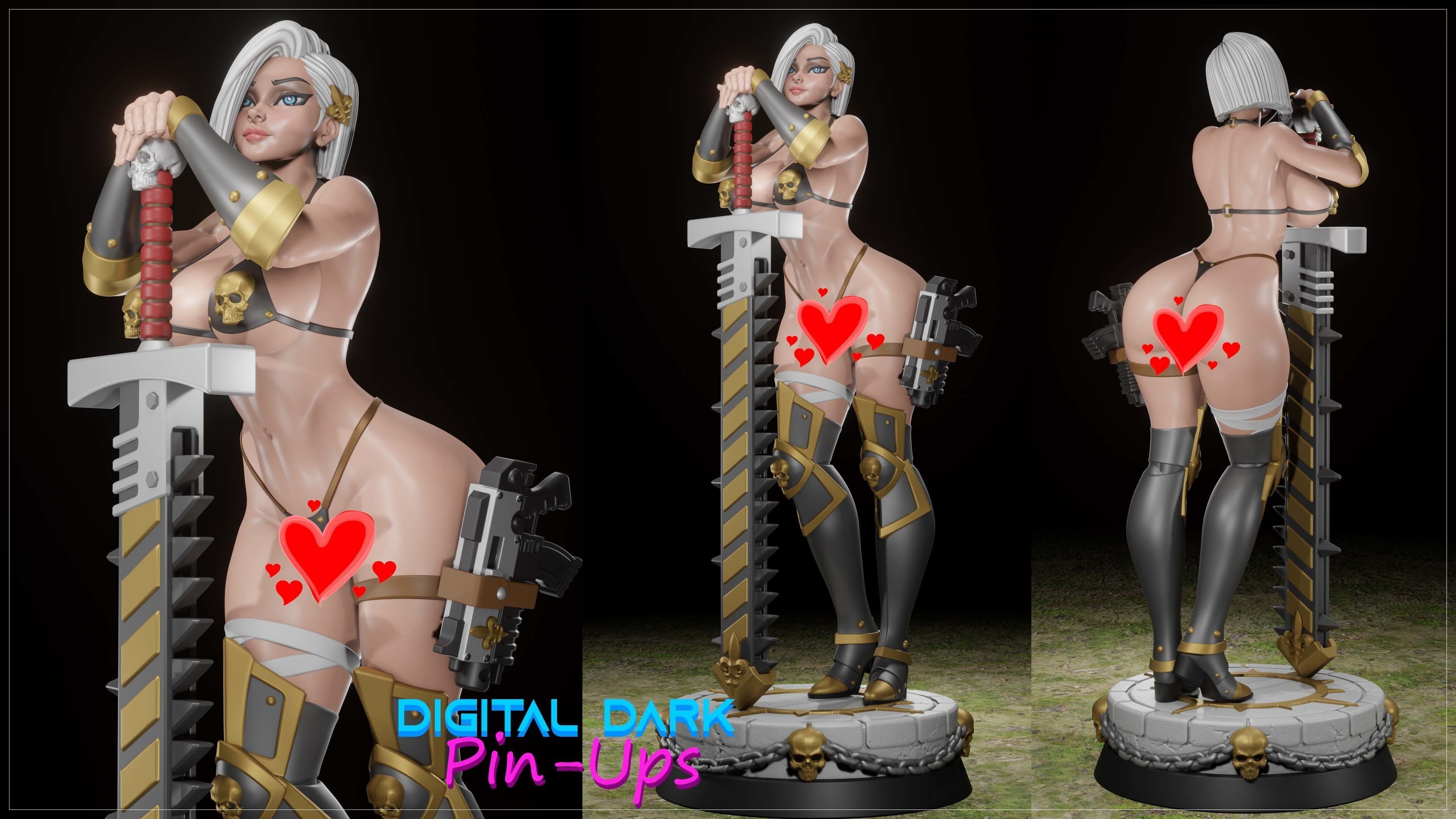 Battle Thick with NSFW version and Miniatures and Keychains 3D print model_4