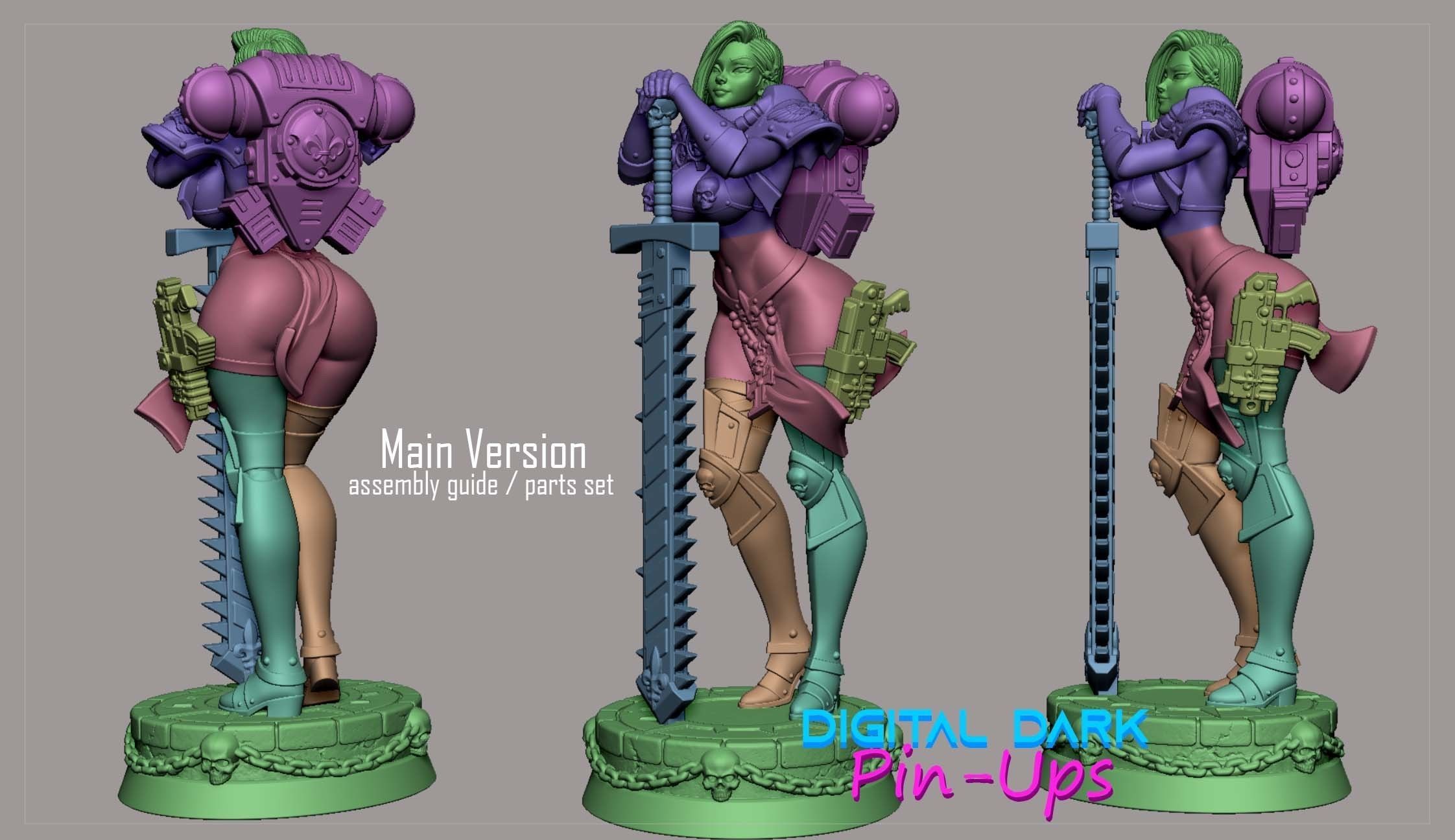 Battle Thick with NSFW version and Miniatures and Keychains 3D print model_13