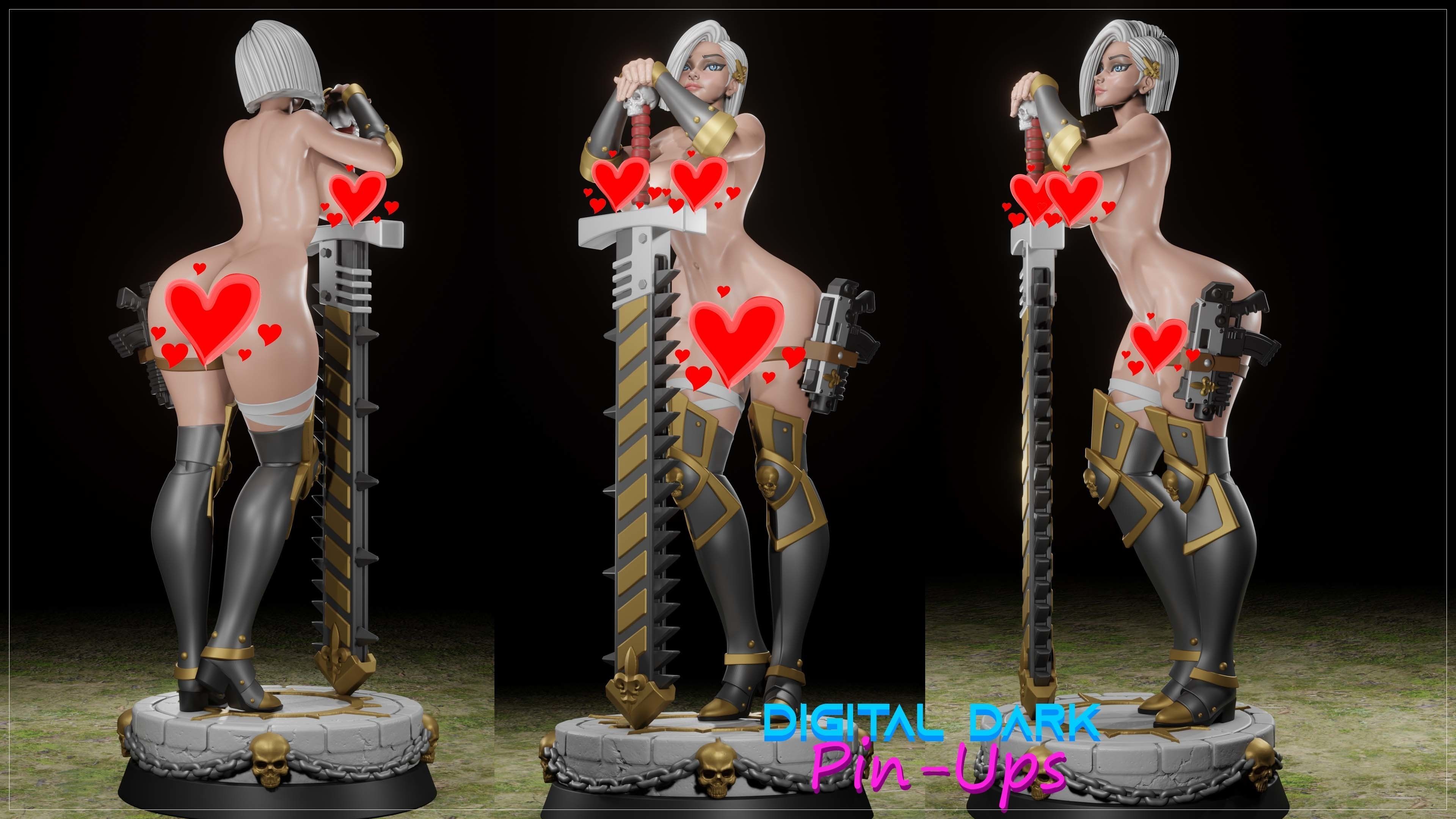 Battle Thick with NSFW version and Miniatures and Keychains 3D print model_7