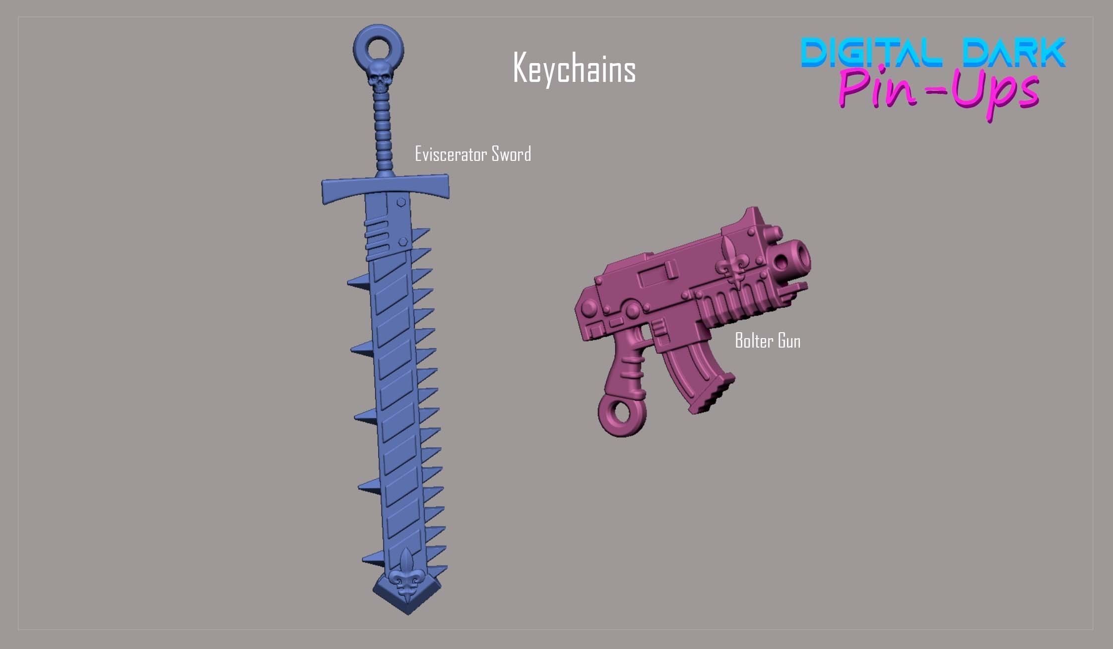 Battle Thick with NSFW version and Miniatures and Keychains 3D print model_15