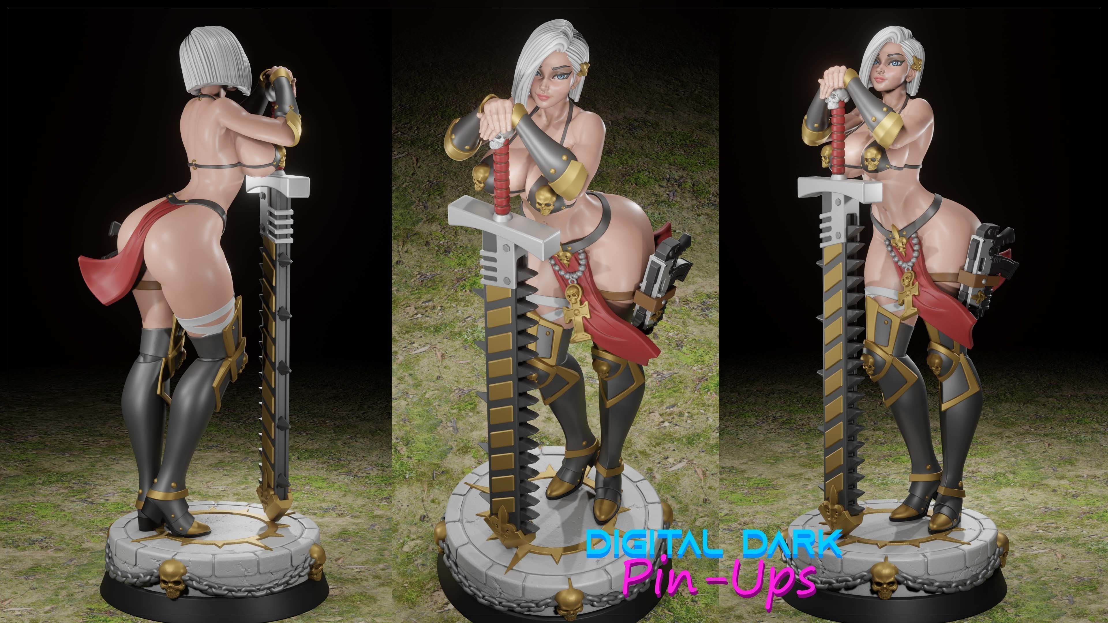 Battle Thick with NSFW version and Miniatures and Keychains 3D print model_3