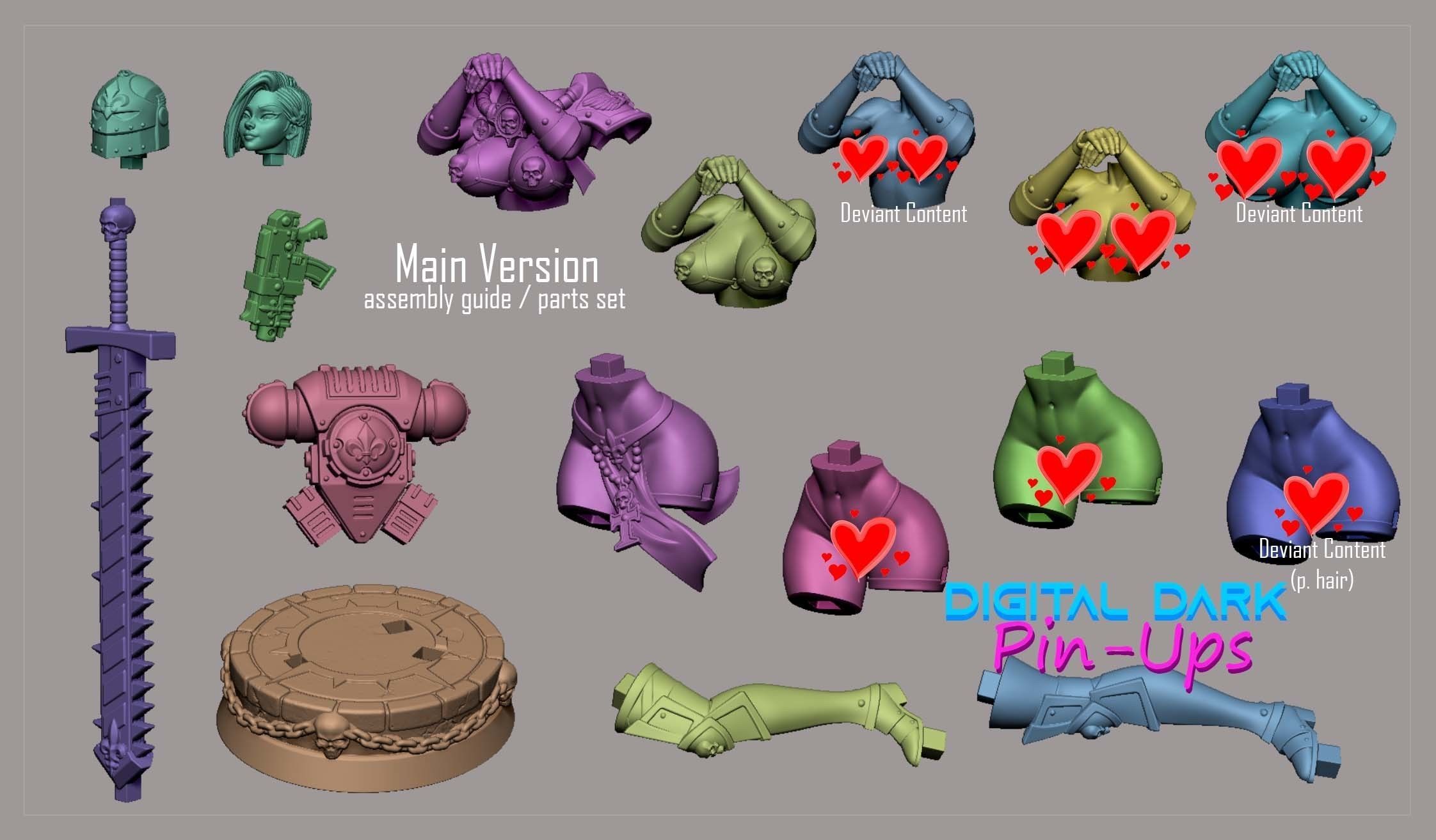 Battle Thick with NSFW version and Miniatures and Keychains 3D print model_14