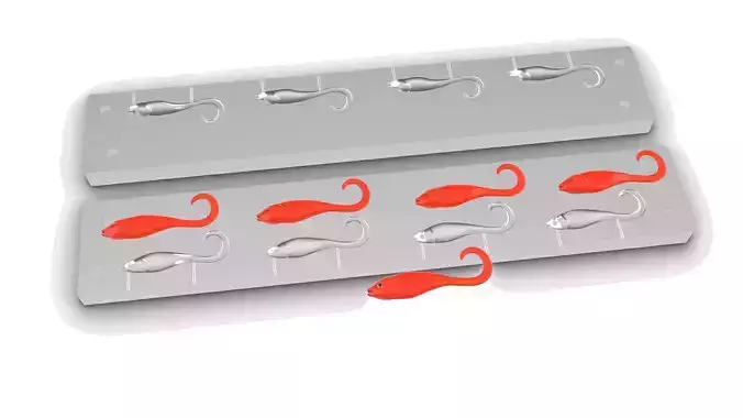 3d mold plastic lure