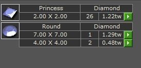 3 Stone Engagement Ring With Princess band Bridal Set 3D print model_12