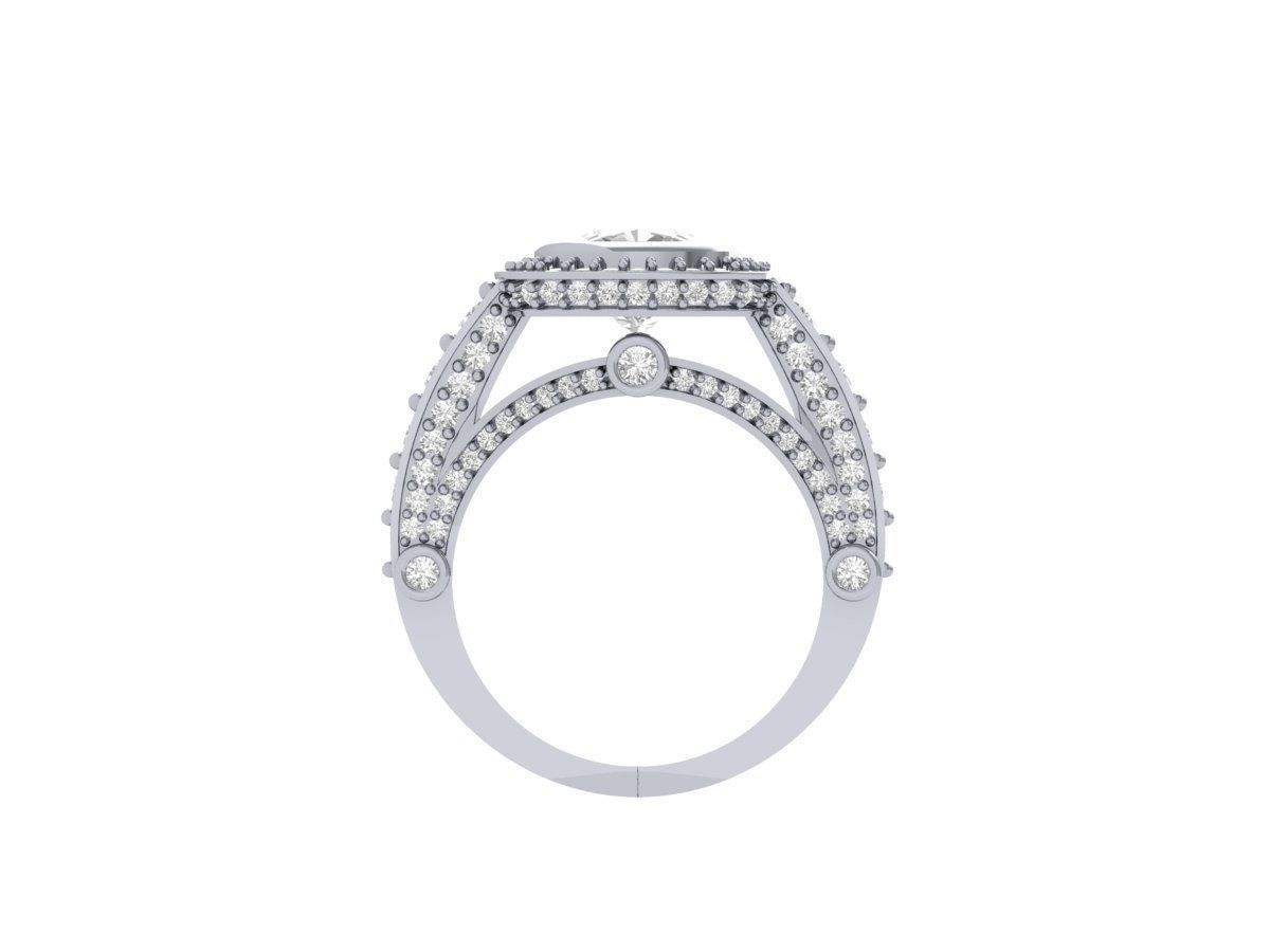 Cushion Art Deco Ring  3D print model_10