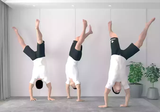 somersault Modern man 3D model