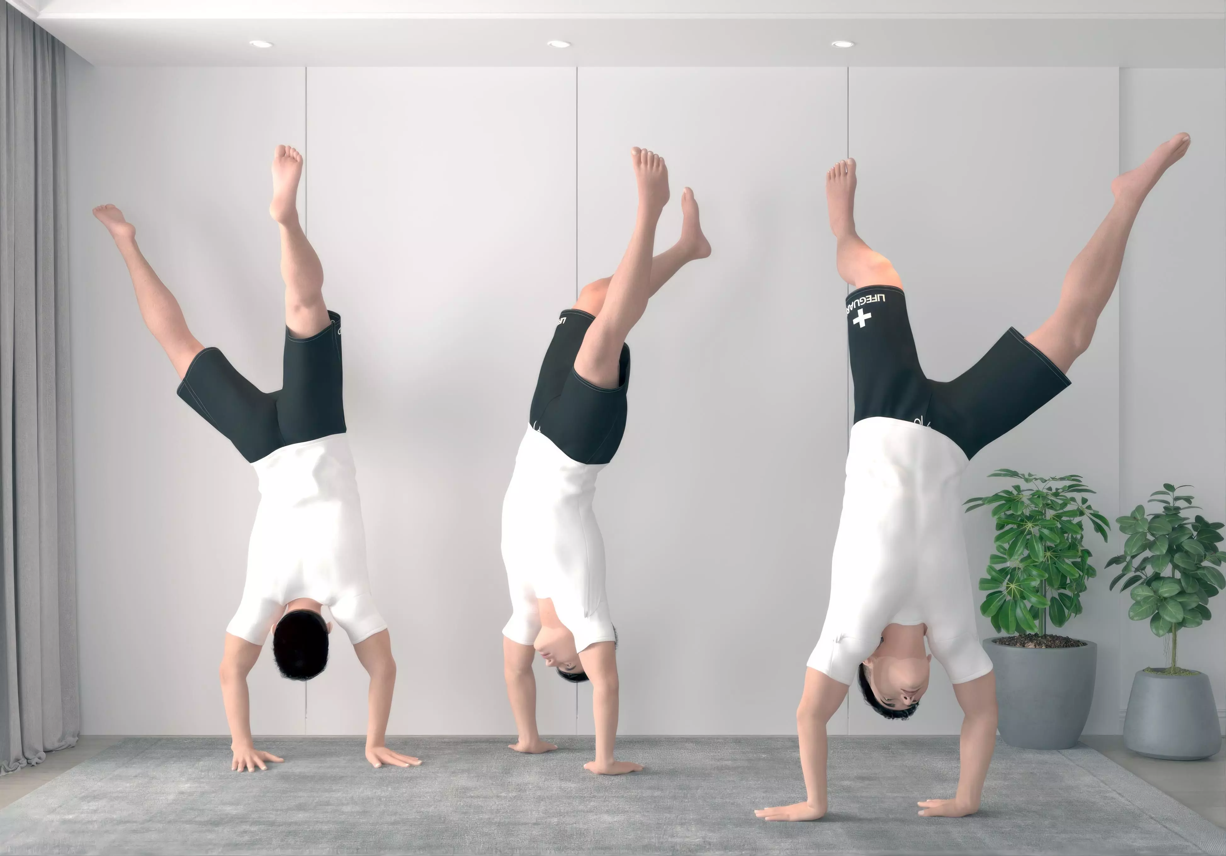 somersault Modern man 3D model