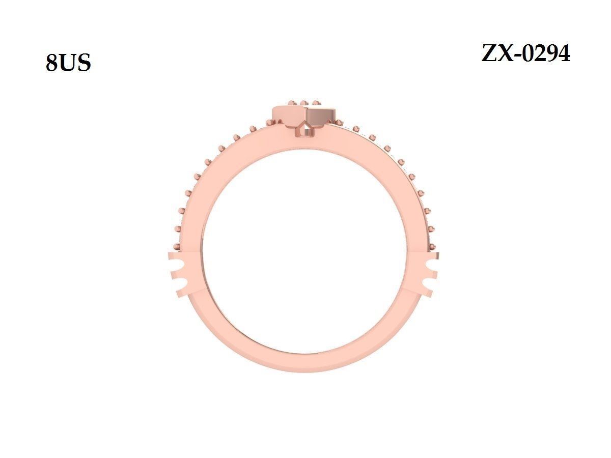 Wedding Ring 3D print model_9