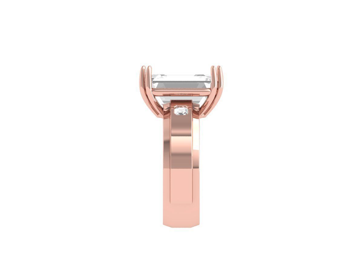 Emerald Radiant Ring 3D print model_7