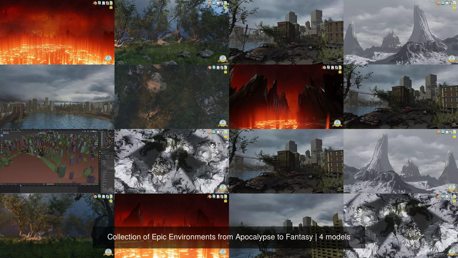 Collection of Epic Environments from Apocalypse to Fantasy _0
