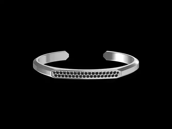 Gents lack Diamond Braclet 
