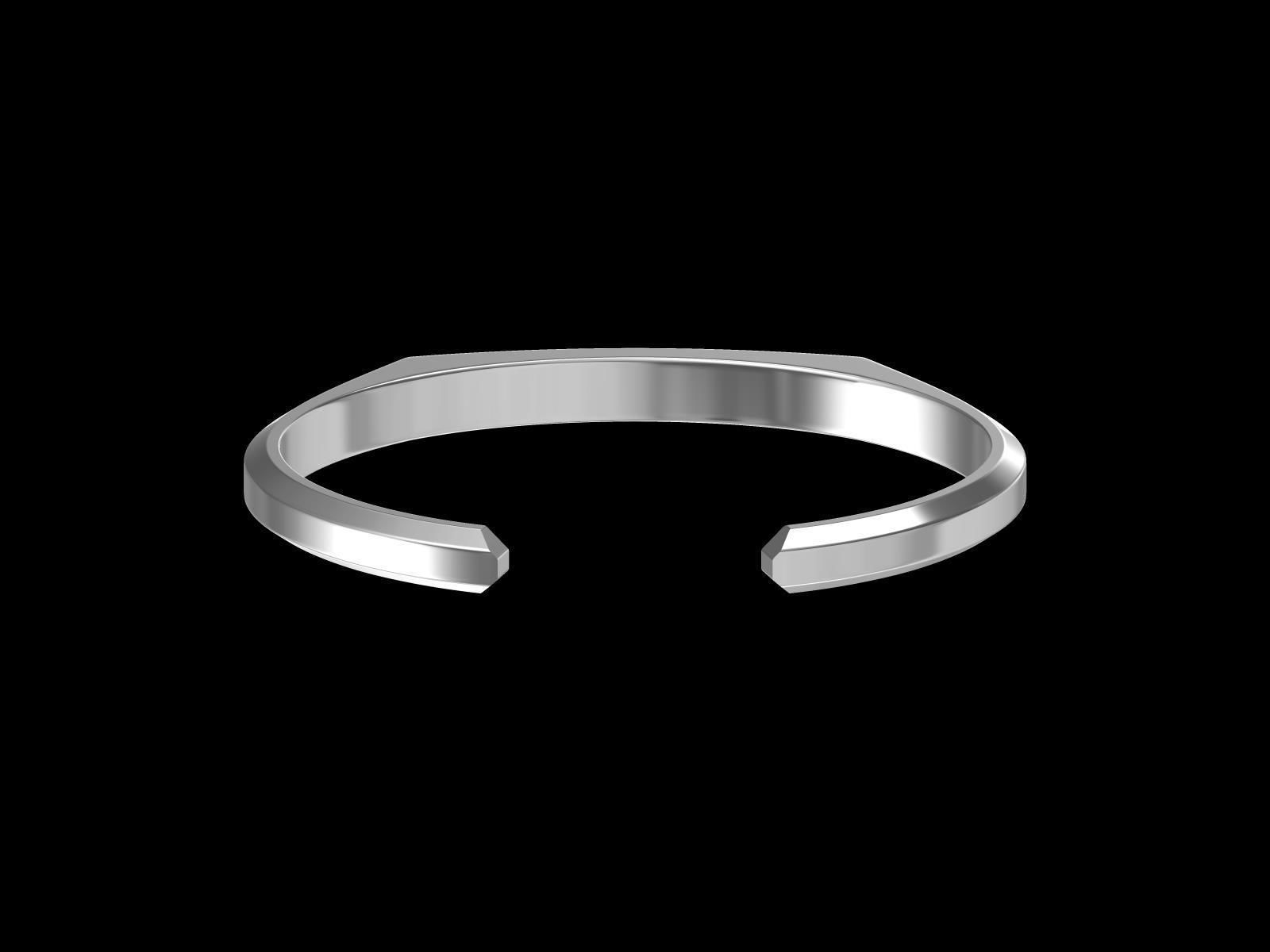 Gents lack Diamond Braclet  3D print model_3