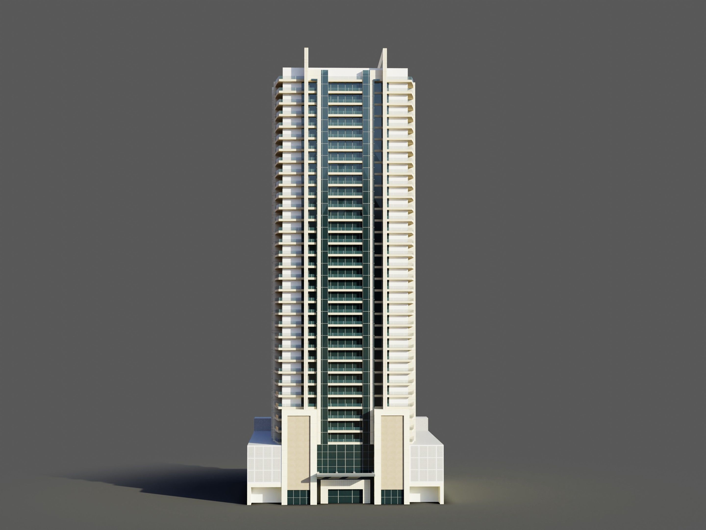 8 Boulevard Walk building - Dubai 3D model_3