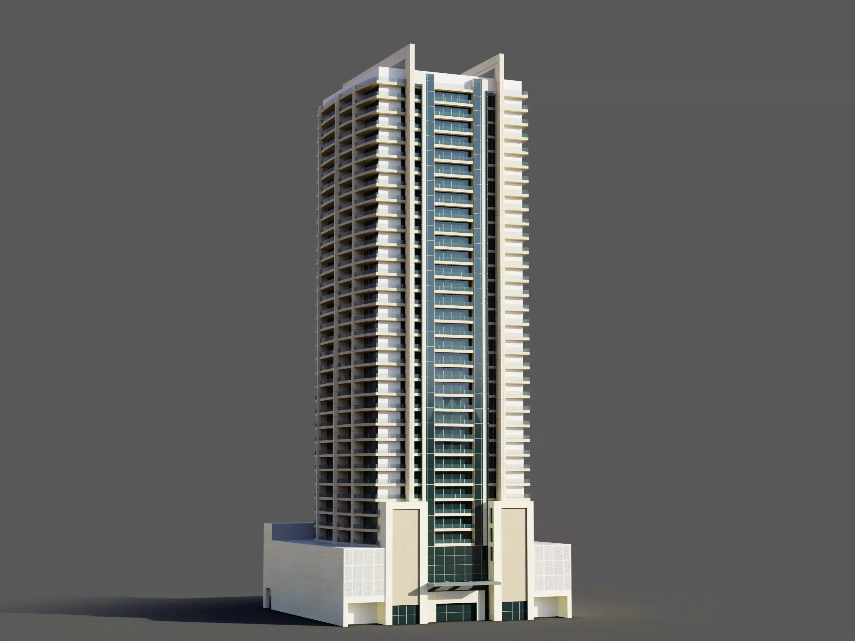 8 Boulevard Walk building - Dubai 3D model_0